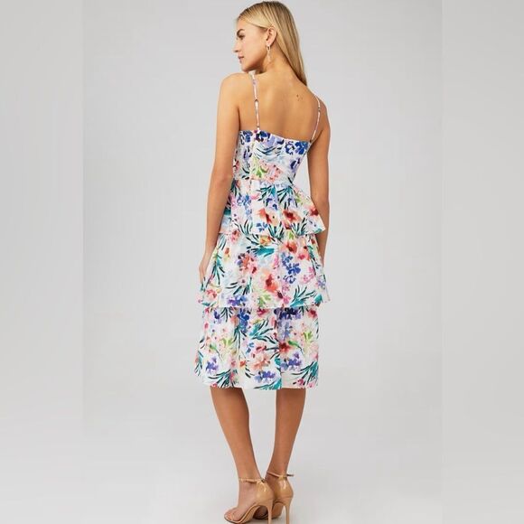 Amanda Uprichard Rosalia‎ Silk Dress Biscotti - Picture 3 of 7